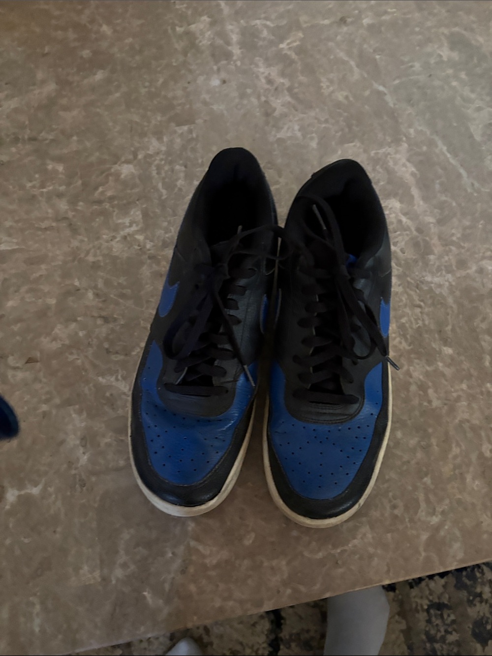 Nike Black and Blue Low-Top Sneakers